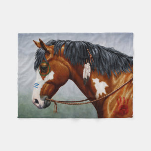 Couverture Polaire Cheval de guerre Pinto de la baie amérindienne