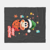 Couverture Polaire Cheval de Noël Ladybug (Devant (Horizontal))