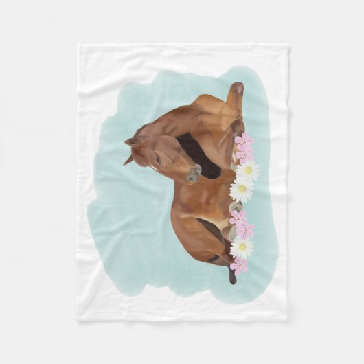 Couverture Polaire Cheval de sommeil (Devant)