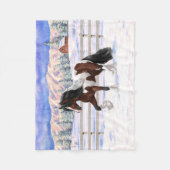 Couverture Polaire Cheval de Tinker Tinker Gypsy Vanner Brown Pinto (Devant)