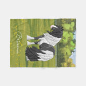 Couverture Polaire Cheval d'équipage du Pinto noir Piebald Gypsy Vann (Devant (Horizontal))