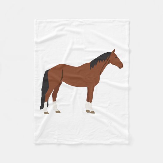 Couverture Polaire Cheval Design (Devant)