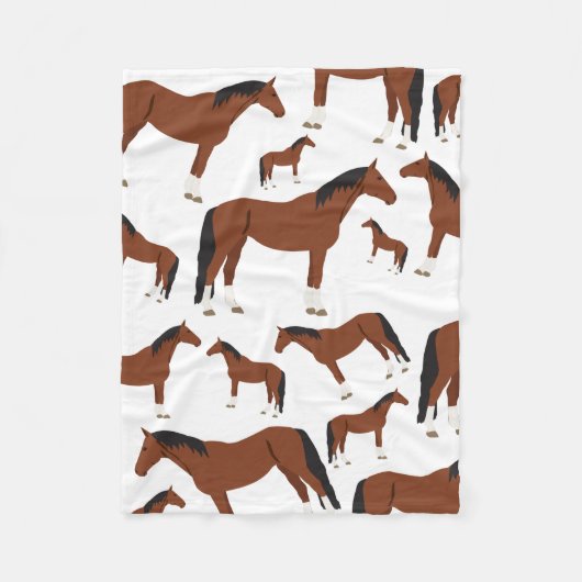 Couverture Polaire Cheval Design (Devant)