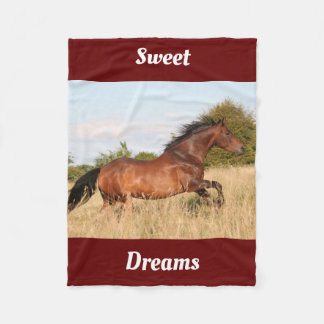 Couverture Polaire Cheval doux rêves
