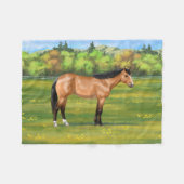 Couverture Polaire Cheval du Quartier des Dun Buckskin (Devant (Horizontal))