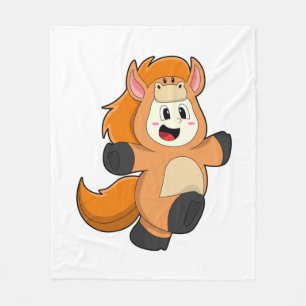 Couverture Polaire Cheval en costume