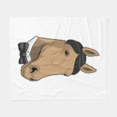 Couverture Polaire Cheval en Gentleman avec cravate de Bow (Devant (Horizontal))
