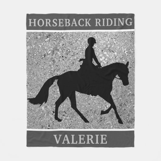 Couverture Polaire Cheval équitation Élégant Silver Horse Show (Devant)