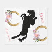 Couverture Polaire Cheval et cavalier Chasseur Jumper "I Love Horses" (Devant (Horizontal))