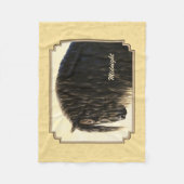 Couverture Polaire Cheval friésien Jaune (Devant)