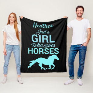 Couverture Polaire Cheval Gallop Une Fille Qui Aime Les Chevaux Perso