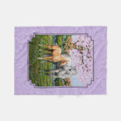 Couverture Polaire Cheval Gris Dappel Mare Palomino Foie (Devant (Horizontal))