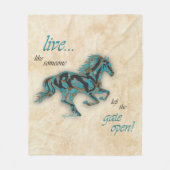 Couverture Polaire Cheval inspirant (Devant)