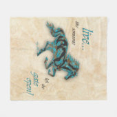 Couverture Polaire Cheval inspirant (Devant (Horizontal))