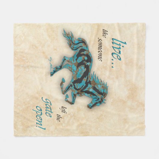 Couverture Polaire Cheval inspirant (Devant (Horizontal))