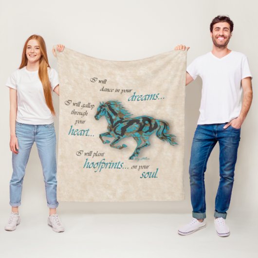 Couverture Polaire Cheval inspirant (En situation)