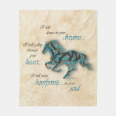 Couverture Polaire Cheval inspirant (Devant)