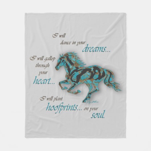 Couverture Polaire Cheval inspirant (Devant)