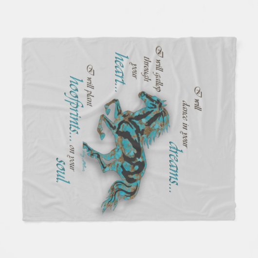 Couverture Polaire Cheval inspirant (Devant (Horizontal))