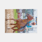 Couverture Polaire Cheval Lover Personnalisé Equestrial Photo pour an (Devant (Horizontal))