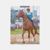 Couverture Polaire Cheval Lover Personnalisé Equestrial Photo pour an (Devant)