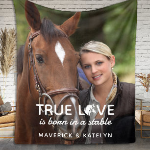 Couverture Polaire Cheval Lover True Love Stable Photo Equine personn