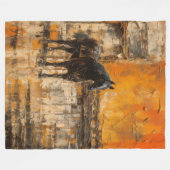 Couverture Polaire Cheval Majestic au coucher du soleil Abstrait (Devant (Horizontal))
