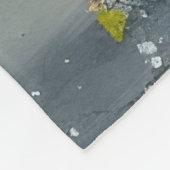 Couverture Polaire Cheval noir en Fleur sauvage (Coin)