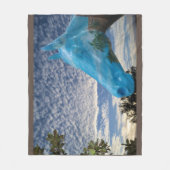 Couverture Polaire Cheval peint et ciel maquereau Blanche polaire (Devant)