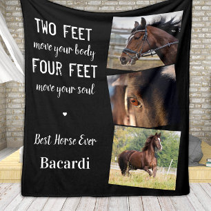 Couverture Polaire Cheval personnalisé équestre Keepsaké 3 photo