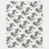 Couverture Polaire Cheval Pinto Paint Christmas et Père Noël (Devant)