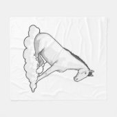 Couverture Polaire Cheval sur nuage (Devant (Horizontal))