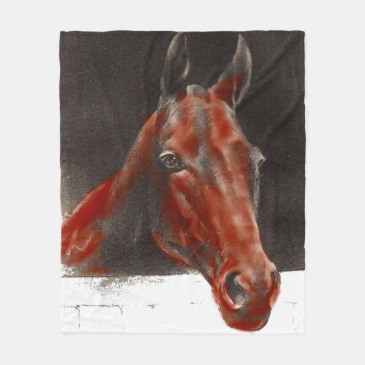 Couverture Polaire cheval sympathique (Devant)