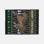 Couverture Polaire Cheval Vilain Sweat de Noël Série de la faune (Devant (Horizontal))