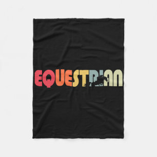 Couverture Polaire Cheval Vintage Rétro équitation Cheval Lover Eques