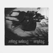 Couverture Polaire Chevalier de couche de dragon personnalisé (Devant (Horizontal))