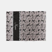 Couverture Polaire Chevalier de parties scintillant argent de nom per (Devant (Horizontal))