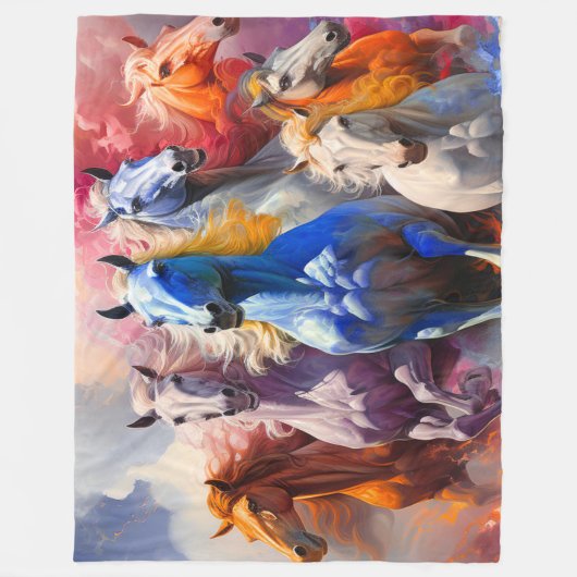 Couverture Polaire Chevaux (Devant)