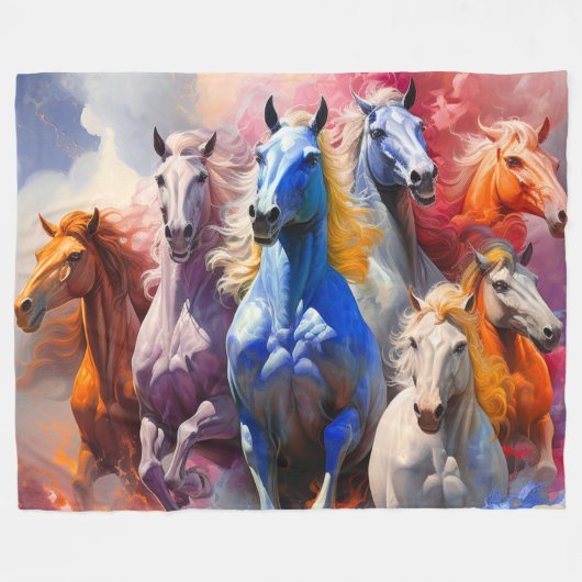 Couverture Polaire Chevaux (Devant (Horizontal))