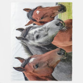 Couverture Polaire Chevaux (Devant)