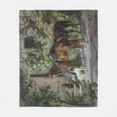 Couverture Polaire Chevaux à la Porche (par Albrecht Adam) (Devant)