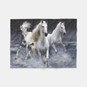 Couverture Polaire Chevaux à lancer l'oreiller (Devant (Horizontal))