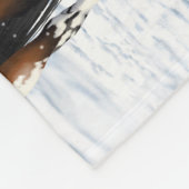 Couverture Polaire Chevaux Appaloosa De Baie Brown En Neige (Coin)