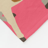 Couverture Polaire chevaux arc-en-ciel rose (Coin)