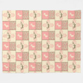 Couverture Polaire chevaux bruns roses (Devant (Horizontal))