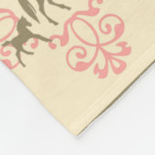 Couverture Polaire chevaux bruns roses (Coin)