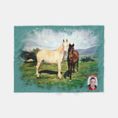 Couverture Polaire Chevaux/Cabalos/Horses (Devant (Horizontal))