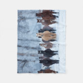 Couverture Polaire Chevaux dans le froid (Devant)