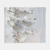 Couverture Polaire Chevaux dans les nuages (Devant (Horizontal))