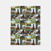 Couverture Polaire Chevaux Dans Un Collage Photo, (Devant)